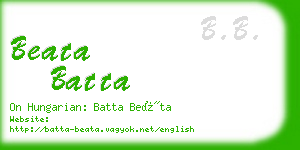 beata batta business card